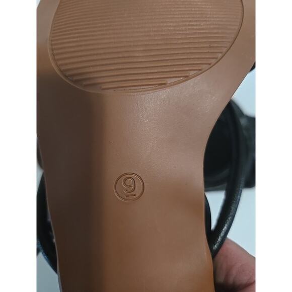 coutgo women's strappy heels sandals le strap kitten heels Summer Shoes Black - Picture 11 of 15